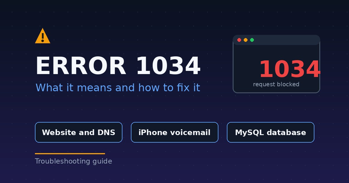 Error 1034