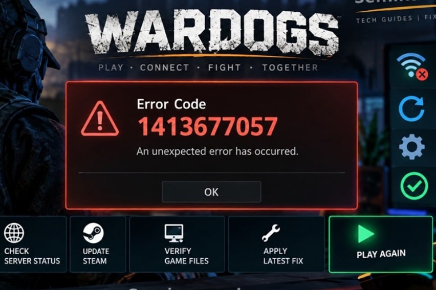 WARDOGS error code 1413677057 troubleshooting and Steam connection fix