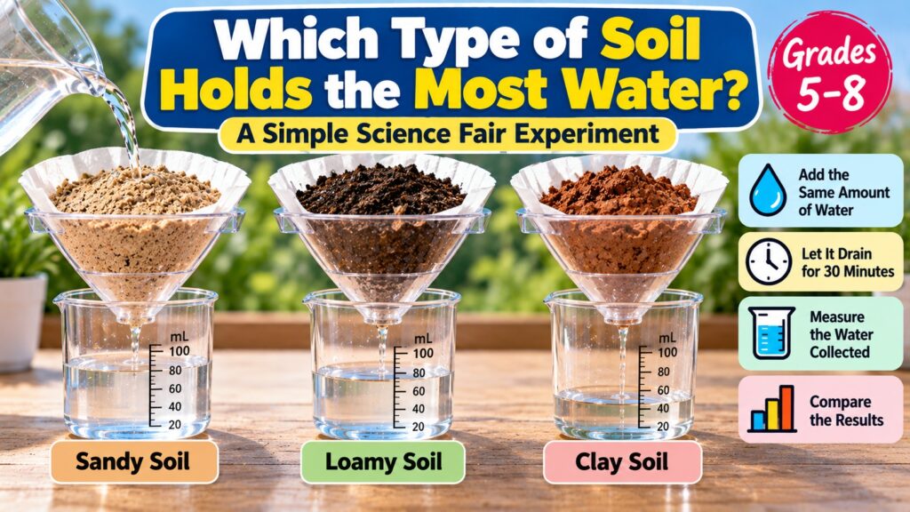 Which Type of Soil Holds the Most Water? Science Experiment
